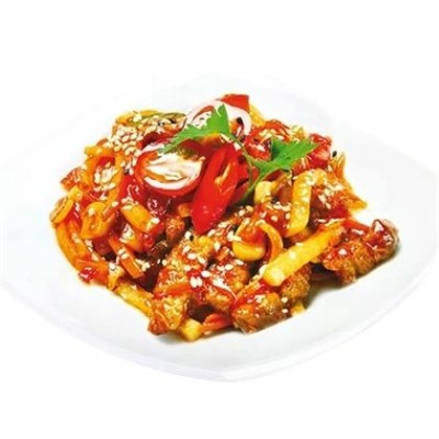 Свинина c овощами в кисло-сладком соусе 00176