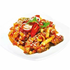 Свинина c овощами в кисло-сладком соусе 00176